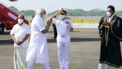 PM Modi reaches Kochi, to lay foundation stones of several projects