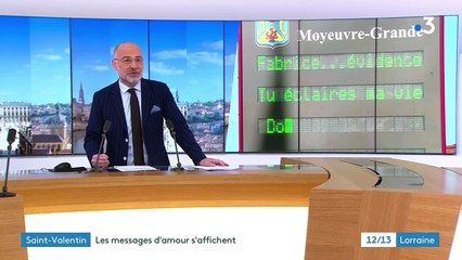  France 3 met à l'honneur l'évènement de la Saint-Valentin 2021 à Moyeuvre-G...