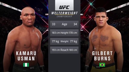 Kamaru Usman vs Gilbert Burns - Full Fight