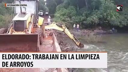 Eldorado trabajan en la limpieza de arroyos