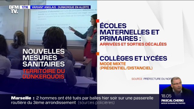 Covid-19: face au variant anglais, les horaires des écoles adaptés dès ce lundi à Dunkerque