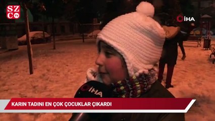 Karın tadını en çok çocuklar çıkardı