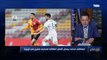 عمرو عبد الحميد يهنئ مصطفى محمد بعد إحرازه الهدف الرابع له في رابع مبارياته