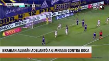 Brahian Alemán adelantó a Gimnasia contra Boca