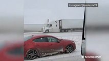 Massive crash snarls traffic on Texas interstate amid icy conditions