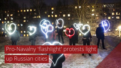 Pro-Navalny 'flashlight' protests light up Russian cities, and other top stories in international news from February 15, 2021.