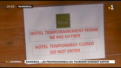 TOURISME A RANGIROA : l'hotel Kia Ora a fermé, pas les pensions