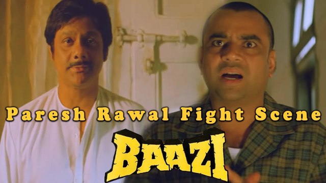 Paresh Rawal Fight Scene | Baazi (1995) | Aamir Khan | Paresh Rawal | Raza Murad | Bollywood Movie Action Scene | Part 6