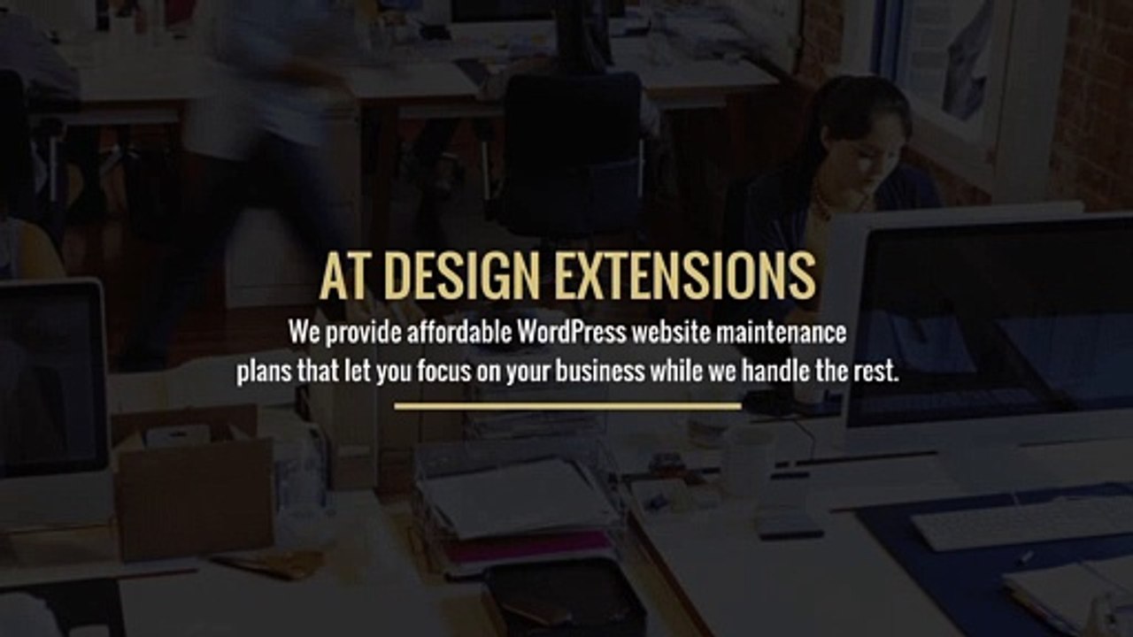 Website Maintenance By Design Extensions