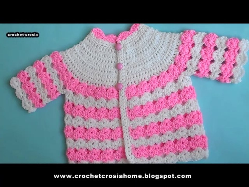 Baby handmade cardigan sweater easy to learn