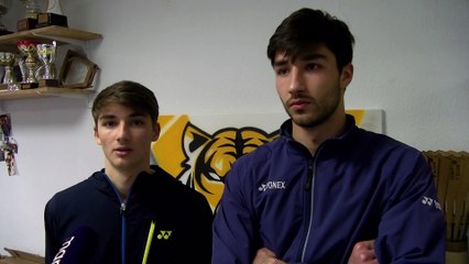 Les badistes de Fos Christo et Toma Jr Popov avant l'Euro par équipe mixte