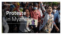 Trotz Panzern auf den Straßen erneut Proteste in Myanmar