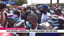 Governors Makinde, Akeredolu visit Shasha Market, sue for peace