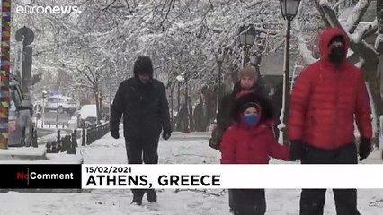 Sturmtief Medea bringt Schnee nach Athen