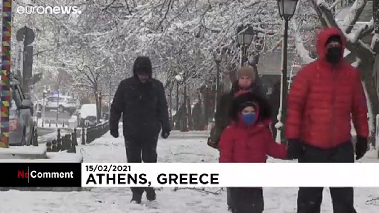 Sturmtief Medea bringt Schnee nach Athen