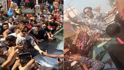 Asim Riaz को देख पागल हुए Fans, करीब जाने के चक्कर में करने लगे धक्कामुक्की | FilmiBeat