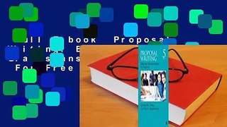 Full E-book  Proposal Writing: Effective Grantsmanship for Funding  For Free