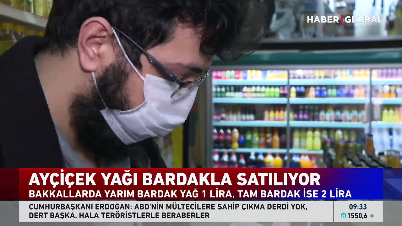 Öğünlük alışveriş! Ayçiçek yağı bardakla satılıyor