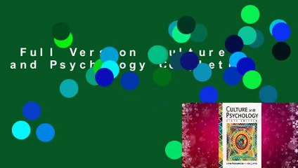 Full Version  Culture and Psychology Complete