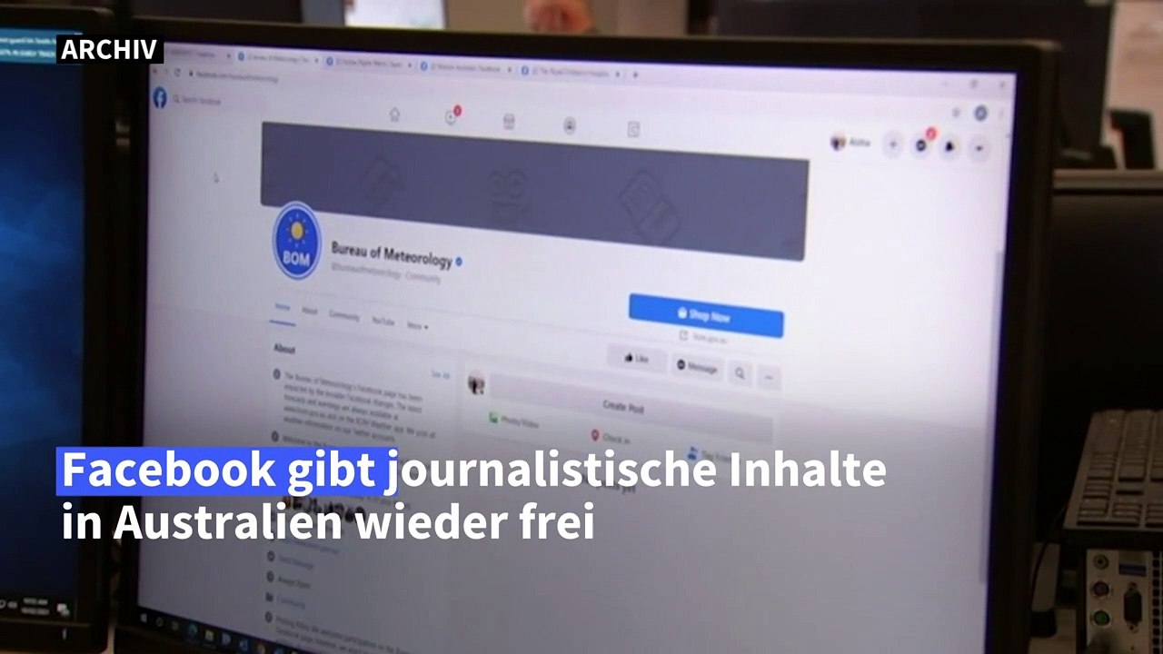 Facebook gibt journalistische Inhalte in Australien wieder frei