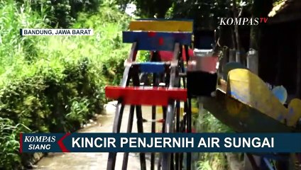 Prihatin Sungai Tercemar Limbah, Seniman Bandung Ciptakan Kincir Penjernih Air