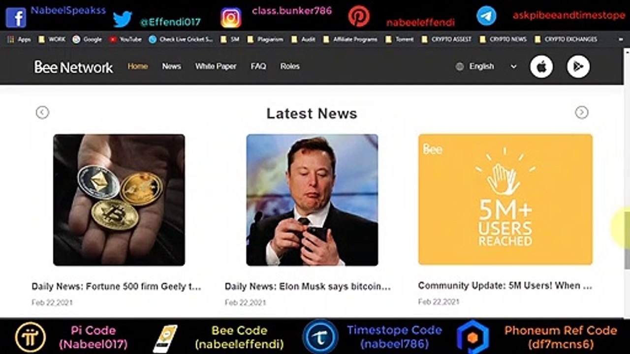 5 Million users reached on Bee network. New update. 2021