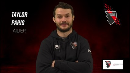 Taylor PARIS prolonge  avec Oyonnax Rugby jusqu'en 2023