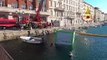 Trieste - Container finiti in acqua per il forte vento (15.02.21)