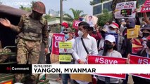 شاهد: الاحتجاجات متواصلة في ميانمار والجيش ينتشر في البلاد