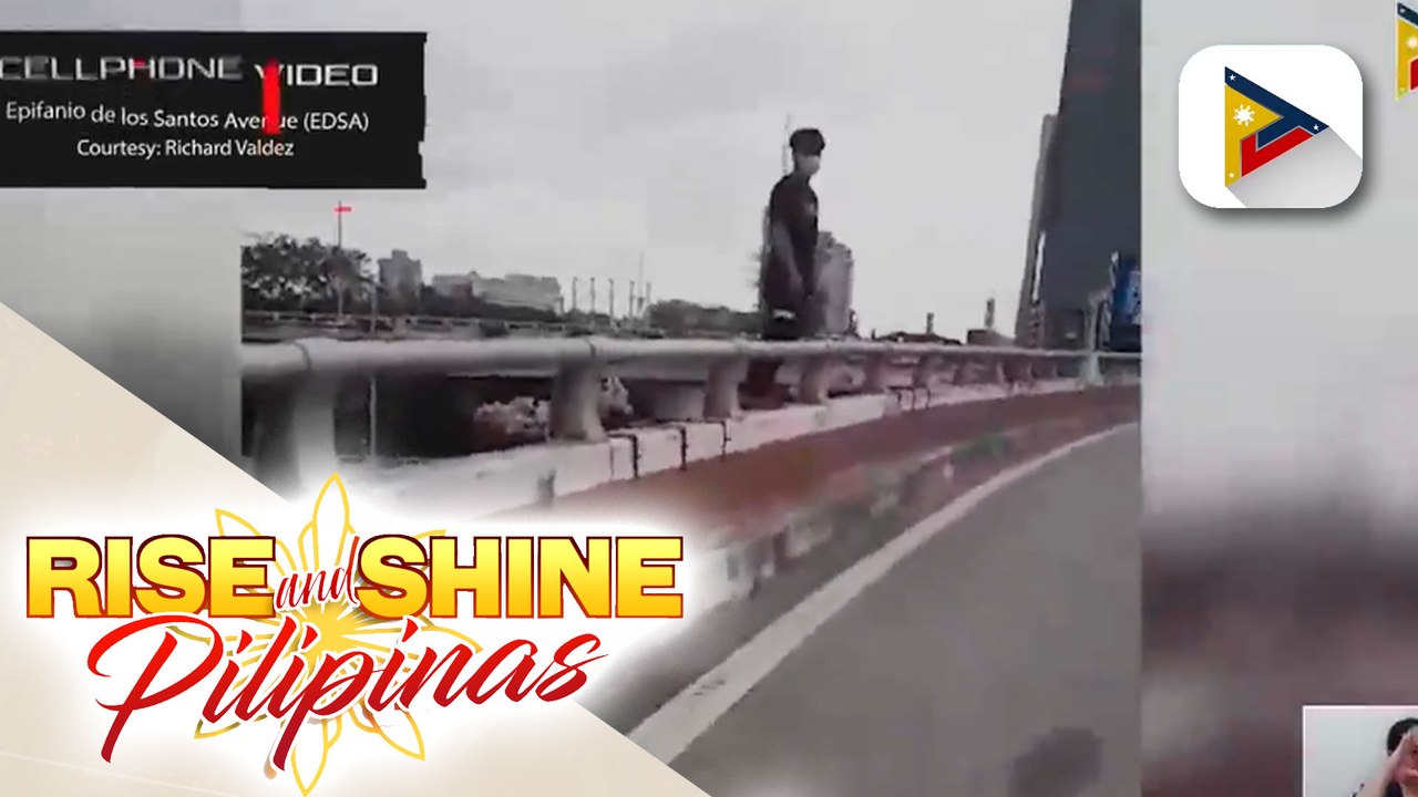 KUHA MO, IREPORT MO: Lalaking nagtangkang mag-suicide sa EDSA, nailigtas ng isang delivery rider