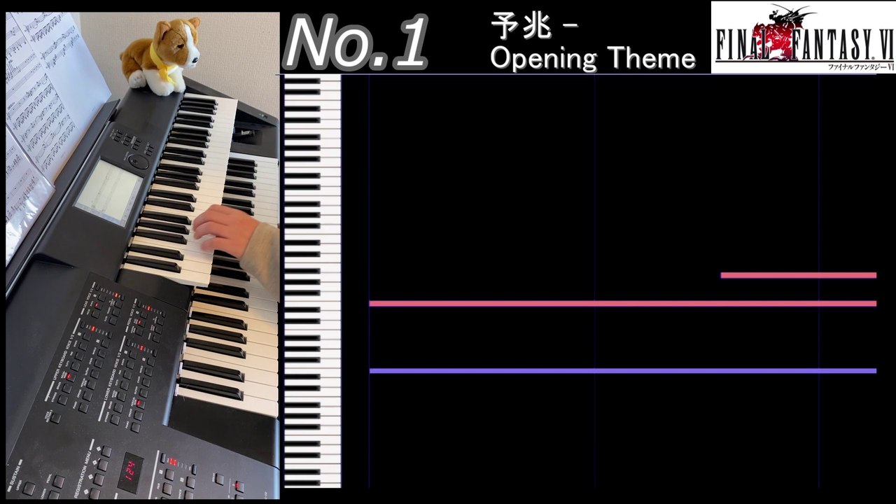 Opening Theme - FF6(in U.S FF3) All music performance challenge With MIDI Score