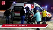 Konya'da trafik kazası 5 ölü, 38 yaralı