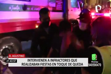El Agustino: ciudadanos fueron intervenidos por realizar fiestas en vía pública