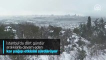 İstanbul'da dört gündür aralıklarla devam eden kar yağışı etkisini sürdürüyor