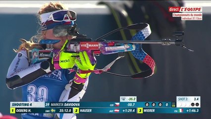Davidova sacrée sur l'individuel - Biathlon - Mondiaux  (F)