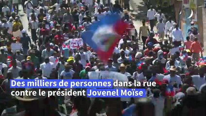 Haiti: des milliers de manifestants contre le président Moïse