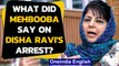 Mehbooba Mufti speaks up on Disha Ravi's arrest, farmers and J&K: Watch| Oneindia News