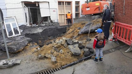 Lessines au lendemain effondrement maison rue Tramasure 2