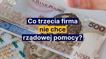 Co trzecia firma nie chce rządowej pomocy?