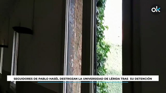 Así han dejado los seguidores de Pablo Hasél la universidad de Lérida tras atrincherarse contra su detención