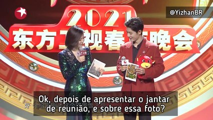 [PT SUB] Xiao Zhan On Dragon TV Spring Festival - Segmento de Desenho + Mini Entrevista