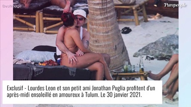 Lourdes Leon : La fille de Madonna, amoureuse en maillot string à la plage