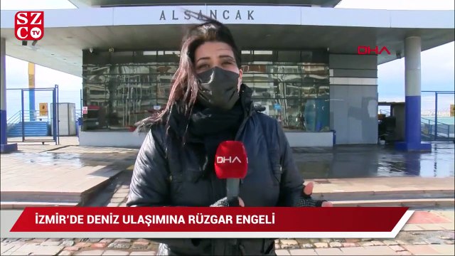 İzmir'de deniz ulaşımına rüzgar engeli