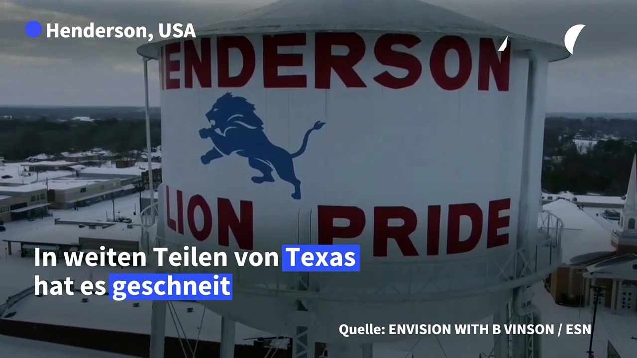 Texas liegt unter Schneedecke