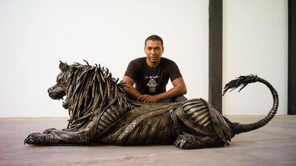 الإطارات تتحول إلى تحفة فنية