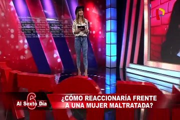 ¿Cómo reaccionaría usted frente a una mujer maltratada?