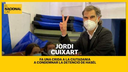 Download Video: El president d'Òmnium Cultural, Jordi Cuixart, fa una crida a la ciutadania a condemnar la detenció i empresonament del raper Pablo Hasel.