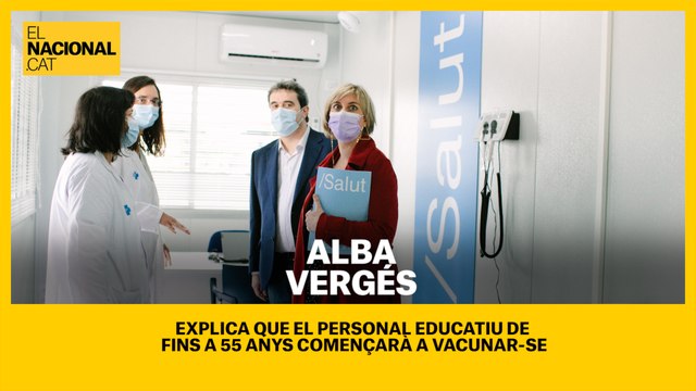 El personal educatiu de fins a 55 anys començarà a vacunar-se aquesta setmana