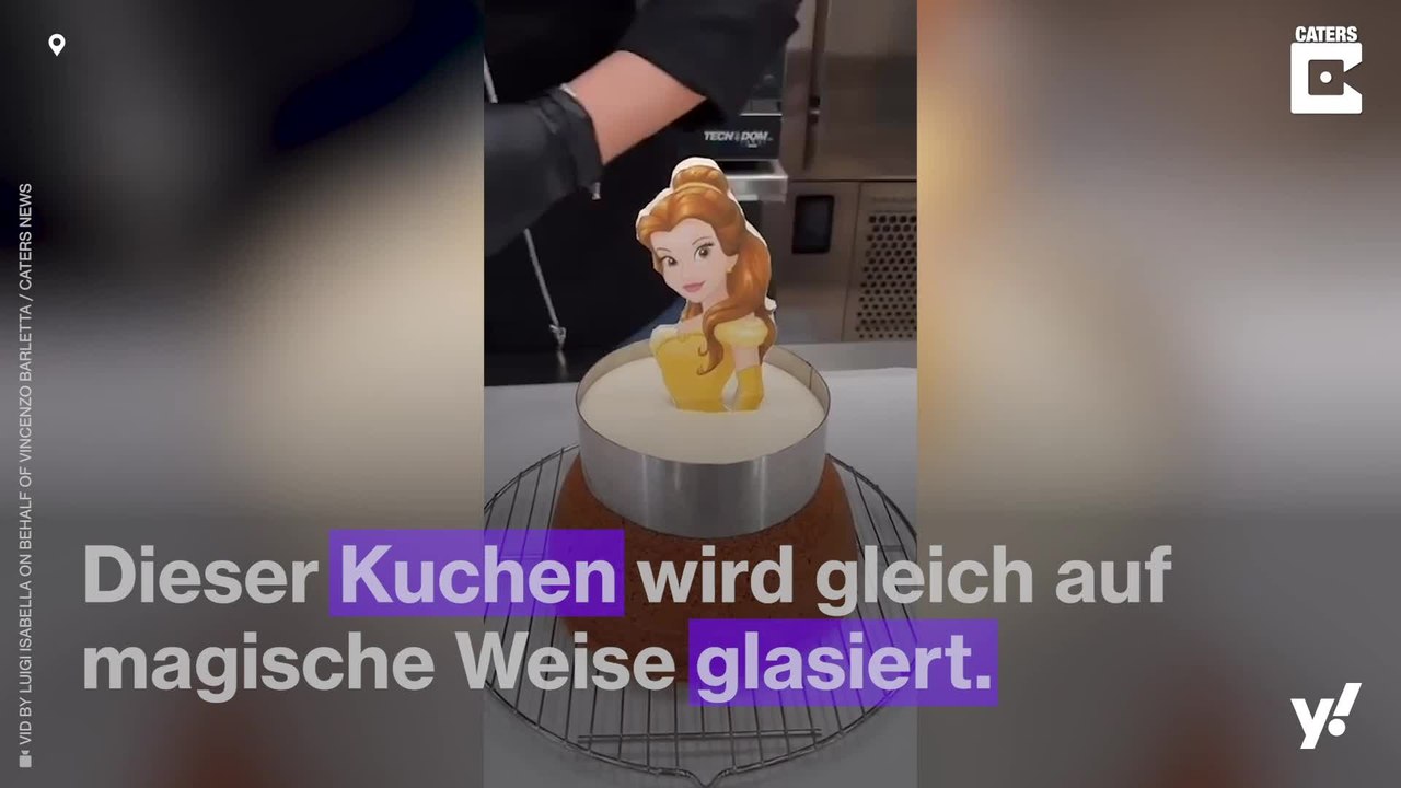 Magische Glasur verwandelt Kuchen in ein Prinzessinnen-Kleid
