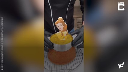 Magische Glasur verwandelt Kuchen in ein Prinzessinnen-Kleid.